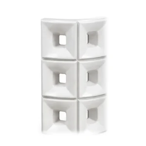 White porcelain breeze block, Bent 75 pattern