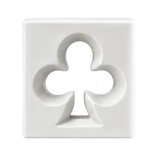 White porcelain breeze block, Club pattern