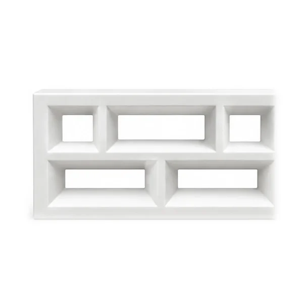 White porcelain breeze block, Dashdot Plus pattern