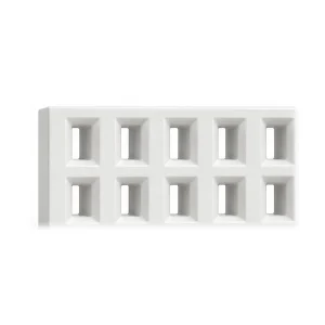 White porcelain breeze block, Decablock pattern