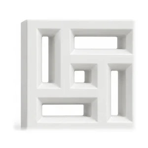 White porcelain breeze block, Kinn pattern