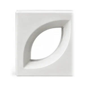White porcelain breeze block, Leaf pattern