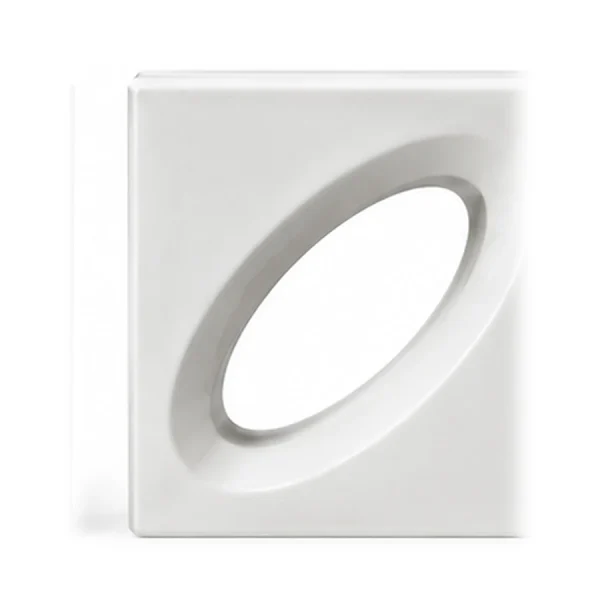 White porcelain breeze block, Saturn pattern