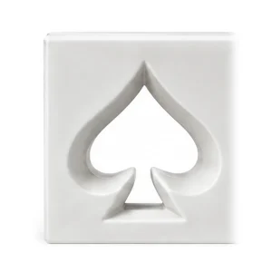 White porcelain breeze block, Spade pattern