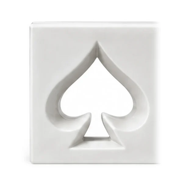 White porcelain breeze block, Spade pattern