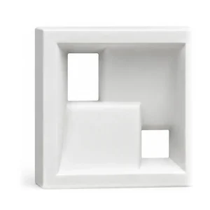 White porcelain breeze block, Tesate pattern