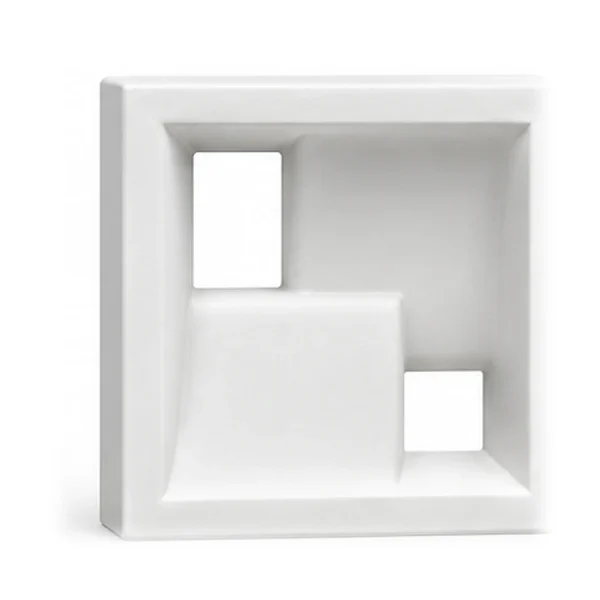 White porcelain breeze block, Tesate pattern