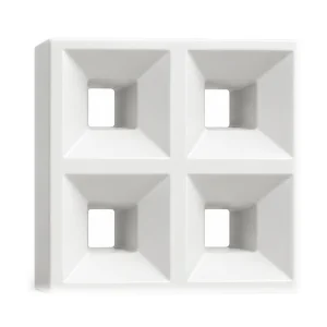 White porcelain breeze block, Tetrablock pattern