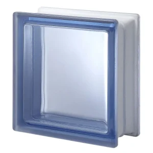 Blue Smooth Frosted 1 Side glass block