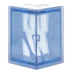 Blue Wave Corner 90° glass block