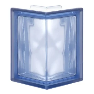 Blue Wave Corner 90° Frosted 1 Side glass block