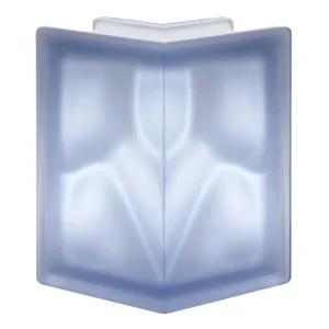 Blue Wave Corner 90° Frosted 2 Sides glass block