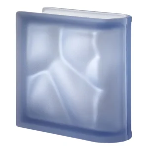 Blue Wave Linear End Block Frosted 2 Sides glass block