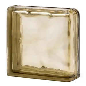 Brown Wave Double End Block glass block