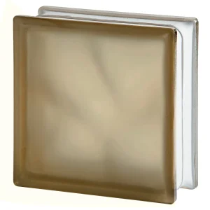 Brown Wave Frosted 2 Sides glass block