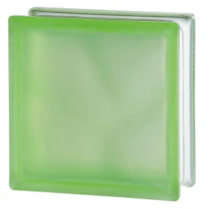 Green Wave Frosted 2 Sides glass block