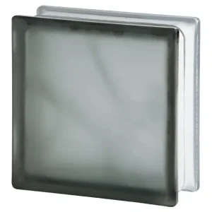 Grey Wave Frosted 2 Sides glass block