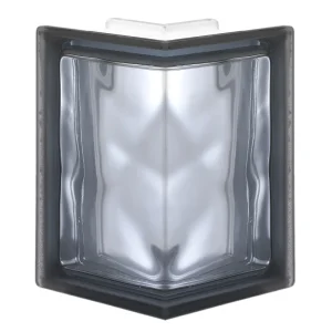 Nordica Wave Corner 90° Frosted 1 Side glass block