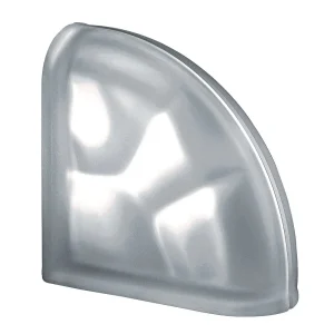 Nordica Wave Curvo Double End Block Frosted 2 Sides glass block