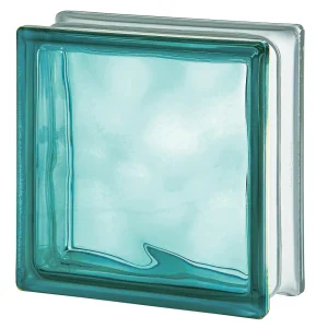 Turquoise Wave Standard Block glass block
