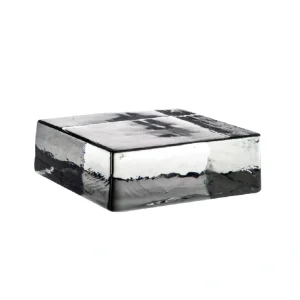 Clear Square Americano solid glass brick