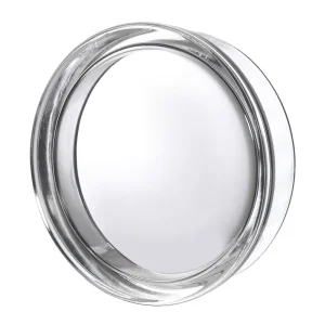 Circular Orbis glass paver, Half Shell Clear, 8″ Round