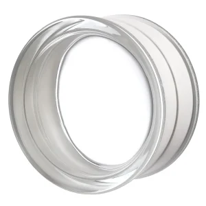 Circular Orbis glass paver, Hollow Clear, 8″ Round