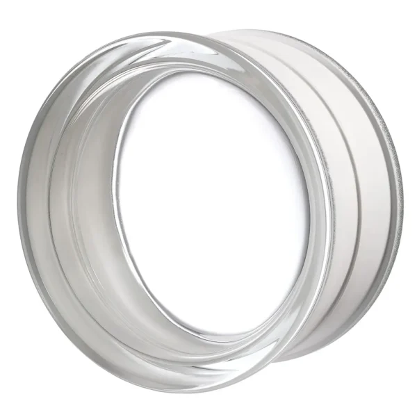 Circular Orbis glass paver, Hollow Clear, 8″ Round