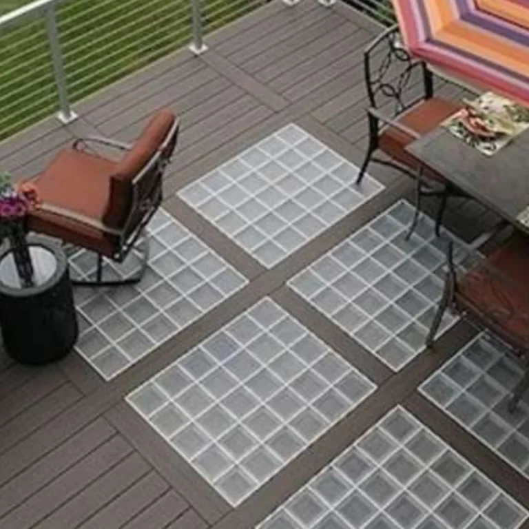 Glass paver deck inlays