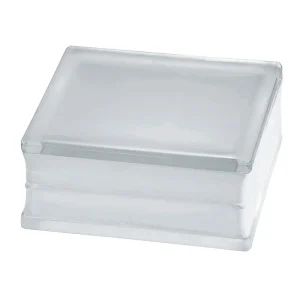 Euro Fire-Resistant glass paver, 30-Min Fire Rated, Clear, Frosted 2 Sides, 8″ × 8″