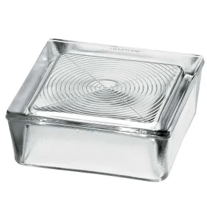 Half-shell glass paver, Circles, 8″ × 8″
