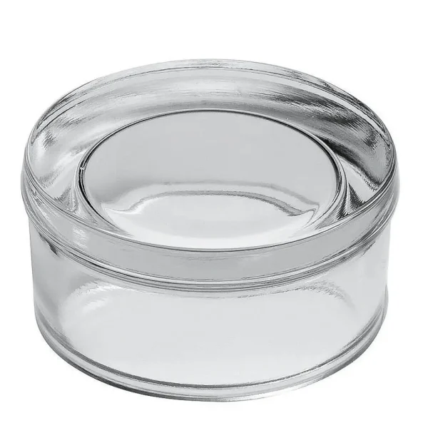 Half-shell glass paver, Clear, 4″ Round