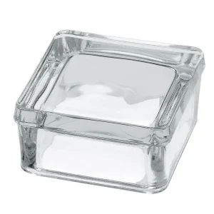 Half-shell glass paver, Clear, 4″ × 4″