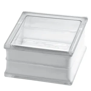 Hollow glass paver, Clear, 8″ × 8″