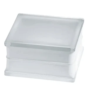 Hollow glass paver, Clear, Frosted 2 Sides, 8″ × 8″
