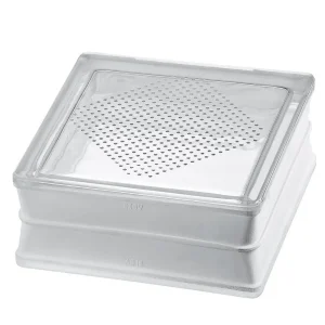 Hollow glass paver, Dots, 8″ × 8″