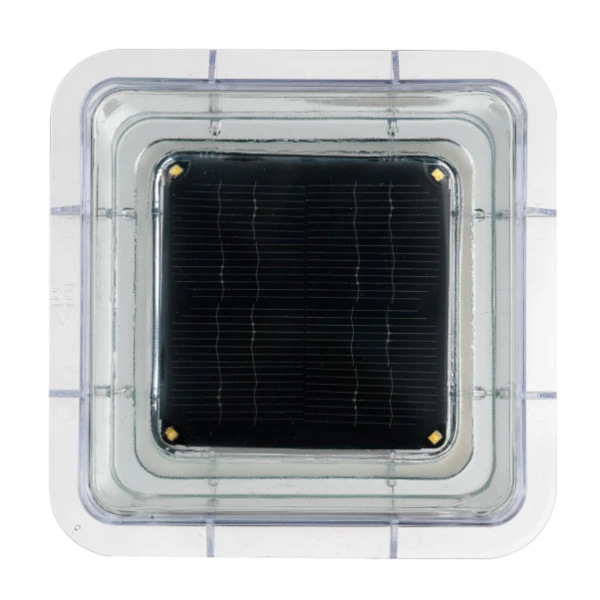 Photovoltaic glass paver, Clear Square, 4″ × 4″
